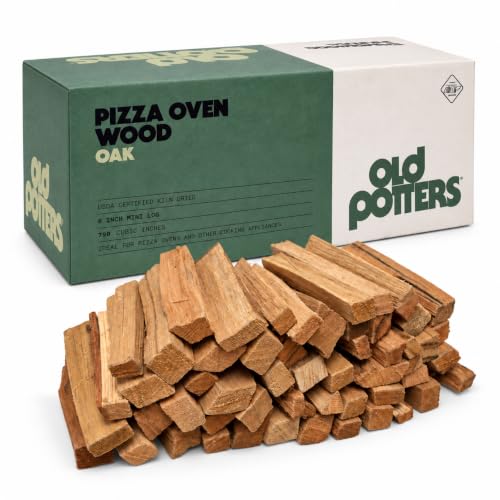 Old Potters Kiln Dried Pizza Oven Mini Logs, 6 Inch, Oak | For Pizza Ovens, Grills and Smokers, Solo Stove Mesa XL, Product of USA, 790 Cubic Inches