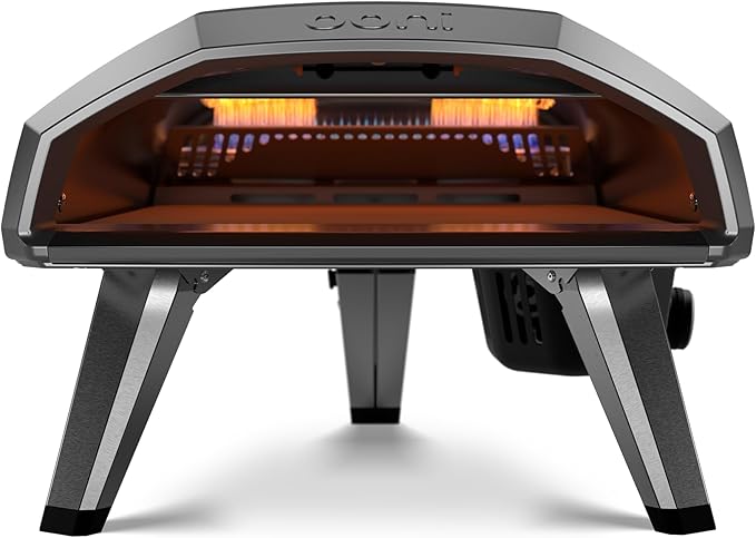 Ooni Koda 2 Propane Gas Pizza Oven – 14" Gas Powered Outdoor Oven with 28 mBar Regulator and Gas Hose, Gas Powered Portable Pizza Oven - Foundry Black